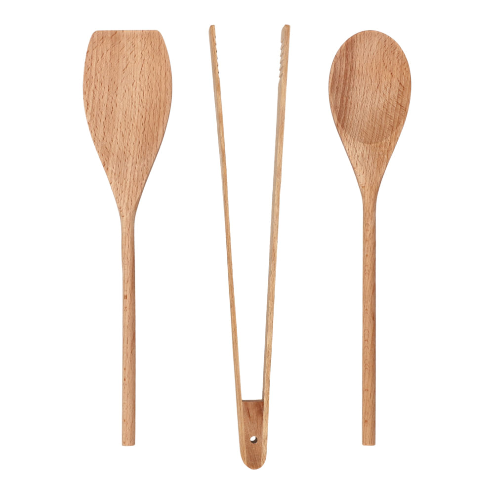 Set Utensilios de Madera para cocina 30x6,5cm